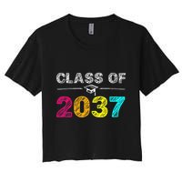 Class Of 2037 Grow With Me First Day Of School Graduation Crop Top