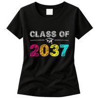 Class Of 2037 Grow With Me First Day Of School Graduation Womens T-Shirt