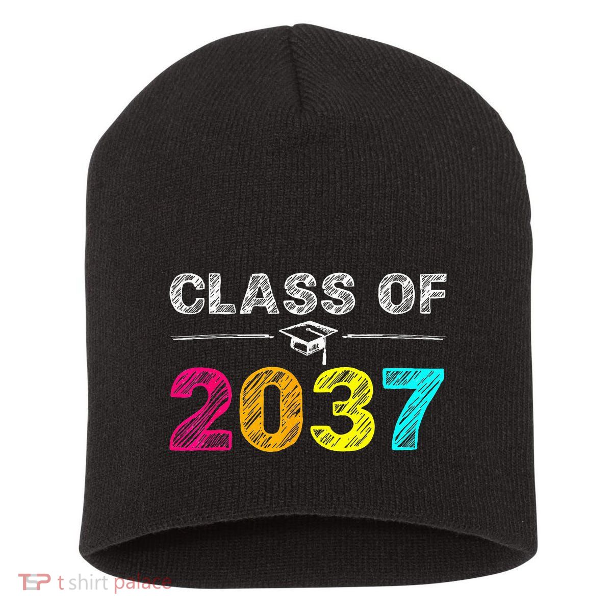 Class Of 2037 Grow With Me First Day Of School Graduation Short Acrylic Beanie