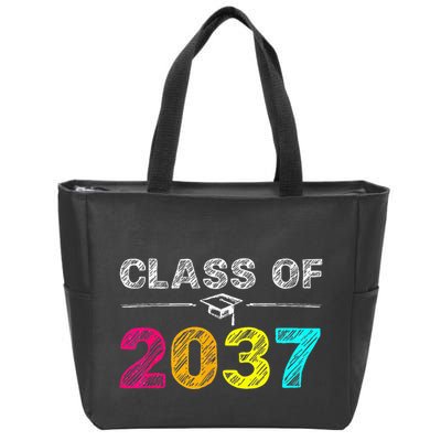 Class Of 2037 Grow With Me First Day Of School Graduation Zip Tote Bag