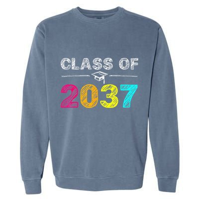 Class Of 2037 Grow With Me First Day Of School Graduation Garment-Dyed Sweatshirt