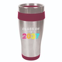 Class Of 2037 Grow With Me First Day Of School Graduation 16oz Travel Tumbler