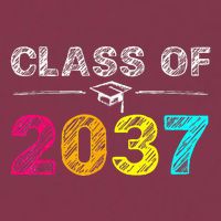 Class Of 2037 Grow With Me First Day Of School Graduation 16oz Travel Tumbler