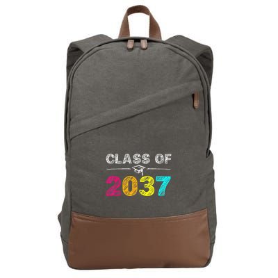 Class Of 2037 Grow With Me First Day Of School Graduation Cotton Canvas Backpack