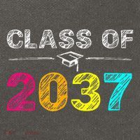 Class Of 2037 Grow With Me First Day Of School Graduation Cotton Canvas Backpack