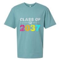 Class Of 2037 Grow With Me First Day Of School Graduation Sueded Cloud Jersey T-Shirt