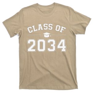 Class Of 2034 Grow With Me First Day Of School Graduation Funny T-Shirt