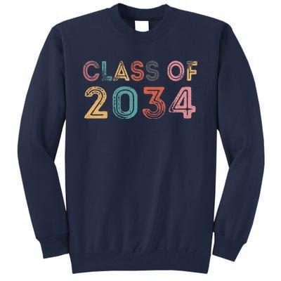 Class Of 2034 Grow With Me First Day Of School Graduation Gift Tall Sweatshirt