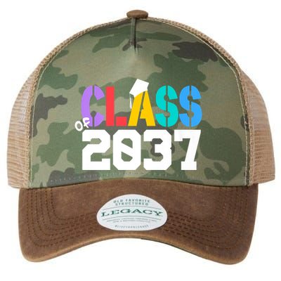 Class Of 2037 Grow With Me First Day Of School Graduation V Legacy Tie Dye Trucker Hat