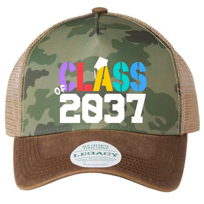 Class Of 2037 Grow With Me First Day Of School Graduation V Legacy Tie Dye Trucker Hat