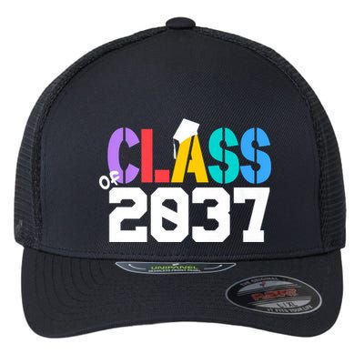 Class Of 2037 Grow With Me First Day Of School Graduation V Flexfit Unipanel Trucker Cap