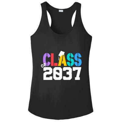 Class Of 2037 Grow With Me First Day Of School Graduation V Ladies PosiCharge Competitor Racerback Tank