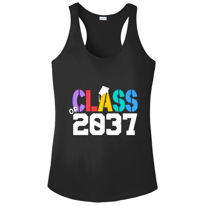 Class Of 2037 Grow With Me First Day Of School Graduation V Ladies PosiCharge Competitor Racerback Tank