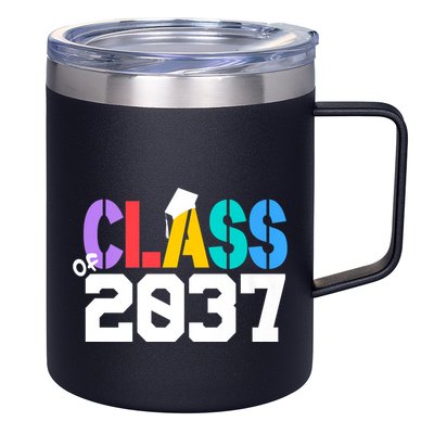 Class Of 2037 Grow With Me First Day Of School Graduation V 12oz Stainless Steel Coffee Mug