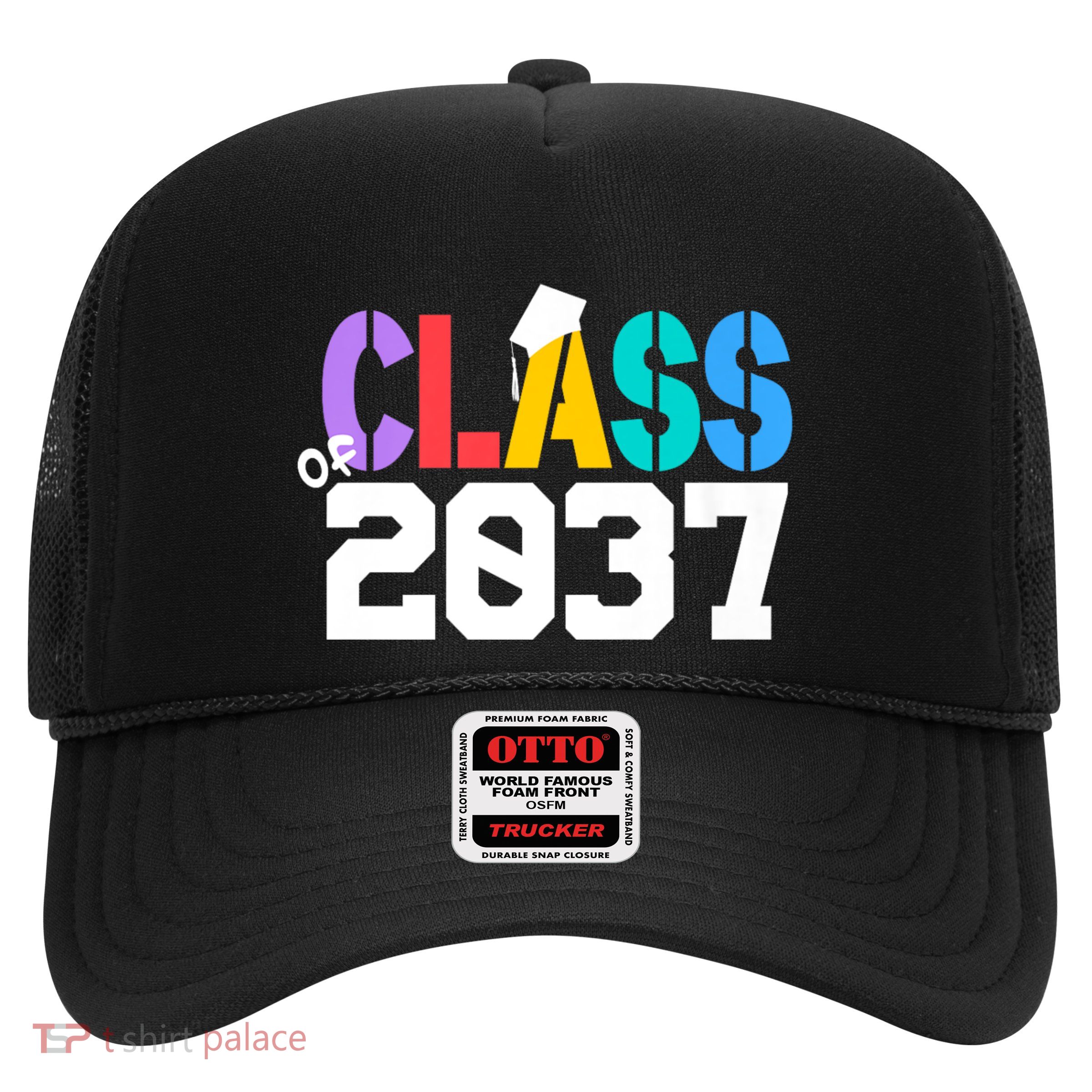 Class Of 2037 Grow With Me First Day Of School Graduation V Trucker Hat