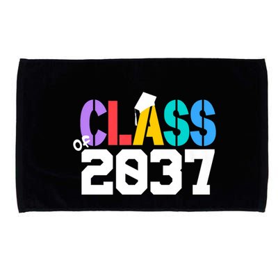 Class Of 2037 Grow With Me First Day Of School Graduation V Microfiber Hand Towel