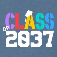 Class Of 2037 Grow With Me First Day Of School Graduation V Garment-Dyed Sweatshirt
