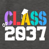 Class Of 2037 Grow With Me First Day Of School Graduation V Vector Backpack