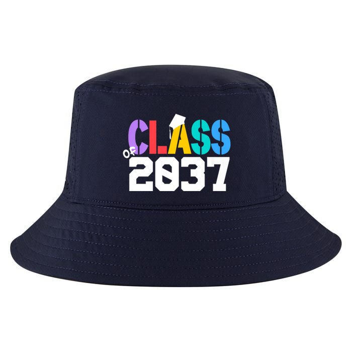 Class Of 2037 Grow With Me First Day Of School Graduation V Cool Comfort Performance Bucket Hat