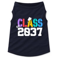 Class Of 2037 Grow With Me First Day Of School Graduation V Doggie Tank