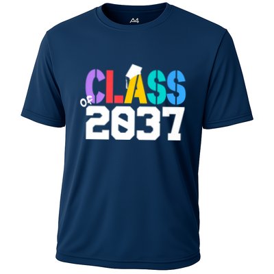 Class Of 2037 Grow With Me First Day Of School Graduation V Performance Shirt