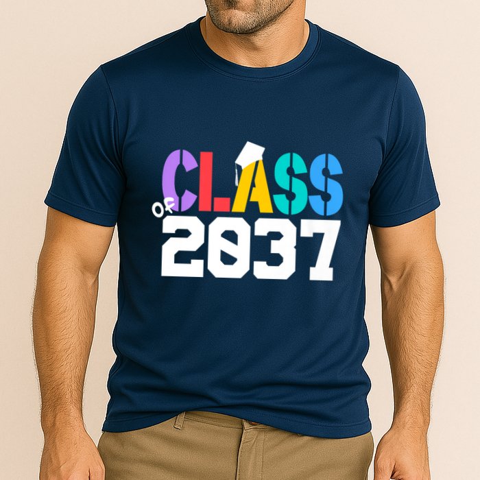 Class Of 2037 Grow With Me First Day Of School Graduation V Performance Shirt