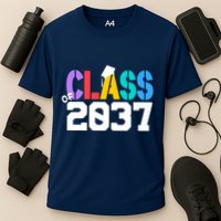 Class Of 2037 Grow With Me First Day Of School Graduation V Performance Shirt