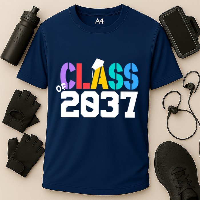 Class Of 2037 Grow With Me First Day Of School Graduation V Performance Shirt