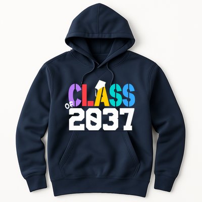 Class Of 2037 Grow With Me First Day Of School Graduation V Hoodie