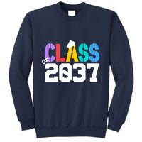 Class Of 2037 Grow With Me First Day Of School Graduation V Sweatshirt