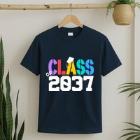 Class Of 2037 Grow With Me First Day Of School Graduation V T-Shirt