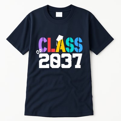 Class Of 2037 Grow With Me First Day Of School Graduation V Tall T-Shirt
