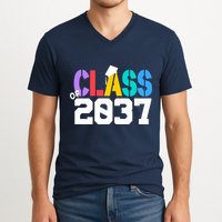 Class Of 2037 Grow With Me First Day Of School Graduation V V-Neck T-Shirt