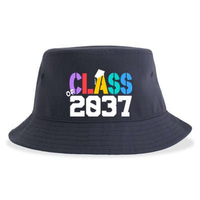 Class Of 2037 Grow With Me First Day Of School Graduation V Sustainable Bucket Hat