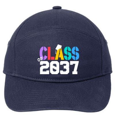 Class Of 2037 Grow With Me First Day Of School Graduation V 7-Panel Snapback Hat