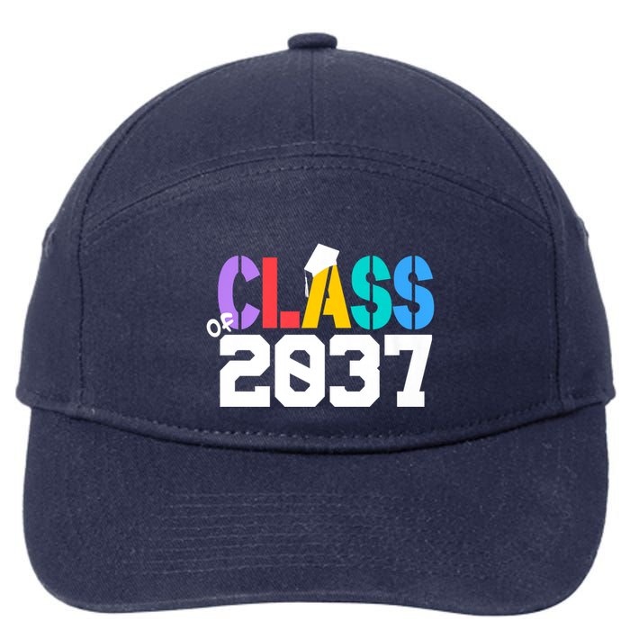 Class Of 2037 Grow With Me First Day Of School Graduation V 7-Panel Snapback Hat