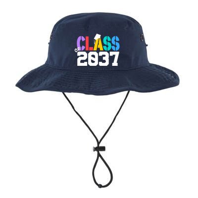 Class Of 2037 Grow With Me First Day Of School Graduation V Bucket Hat