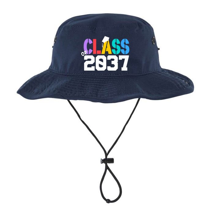 Class Of 2037 Grow With Me First Day Of School Graduation V Bucket Hat