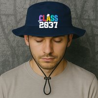 Class Of 2037 Grow With Me First Day Of School Graduation V Bucket Hat