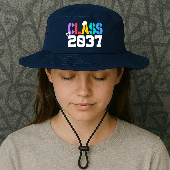 Class Of 2037 Grow With Me First Day Of School Graduation V Bucket Hat