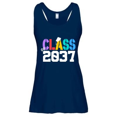 Class Of 2037 Grow With Me First Day Of School Graduation V Ladies Essential Flowy Tank