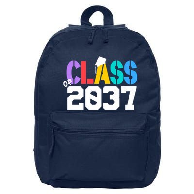 Class Of 2037 Grow With Me First Day Of School Graduation V 16 in Basic Backpack