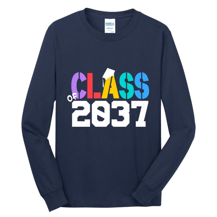 Class Of 2037 Grow With Me First Day Of School Graduation V Tall Long Sleeve T-Shirt