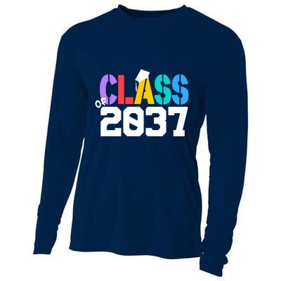 Class Of 2037 Grow With Me First Day Of School Graduation V Cooling Performance Long Sleeve Crew