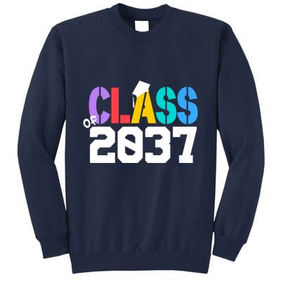 Class Of 2037 Grow With Me First Day Of School Graduation V Tall Sweatshirt