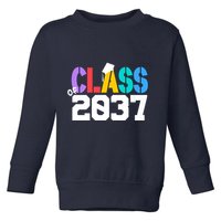 Class Of 2037 Grow With Me First Day Of School Graduation V Toddler Sweatshirt