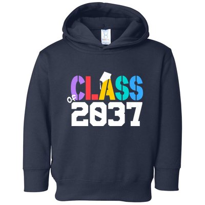Class Of 2037 Grow With Me First Day Of School Graduation V Toddler Hoodie