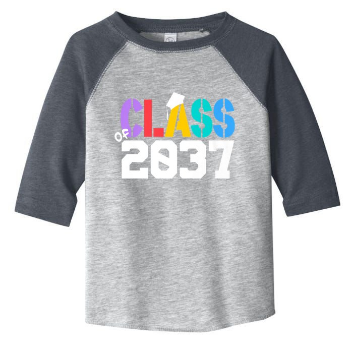 Class Of 2037 Grow With Me First Day Of School Graduation V Toddler Fine Jersey T-Shirt