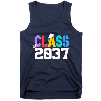 Class Of 2037 Grow With Me First Day Of School Graduation V Tank Top
