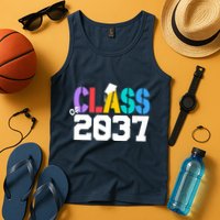 Class Of 2037 Grow With Me First Day Of School Graduation V Tank Top
